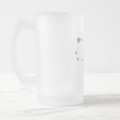 Modern Zodiac Sign Gold Gemini | Element Air  Frosted Glass Beer Mug (Left)