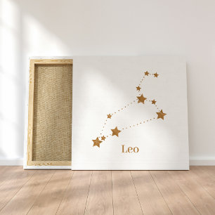 Modern Zodiac Sign Gold Leo Element Fire