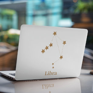 Modern Zodiac Sign Gold Libra   Element Air HP Laptop Skin