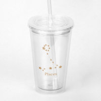 Modern Zodiac Sign Gold Pisces | Element Water