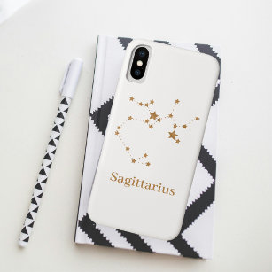 Modern Zodiac Sign Gold Sagittarius  Element  Fire Case-Mate iPhone Case