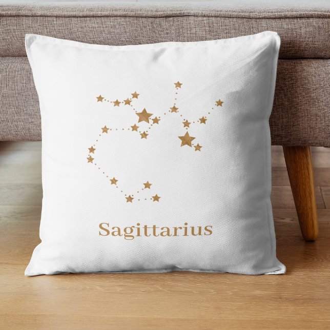 Modern Zodiac Sign Gold Sagittarius| Element  Fire Cushion (Creator Uploaded)