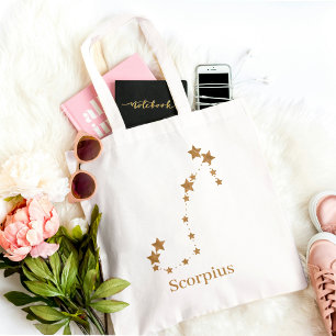Modern Zodiac Sign Gold Scorpius   Element Water  Tote Bag