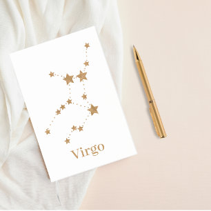 Modern Zodiac Sign Gold Virgo Element Earth Post-it Notes