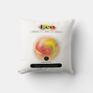 Modern Zodiac Sign Leo Quote Element Fire Cushion