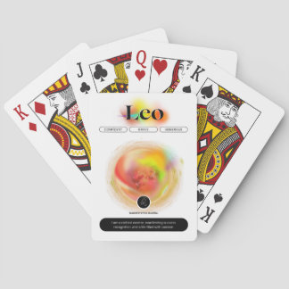Modern Zodiac Sign Leo Quote | Element Fire Playing Cards
