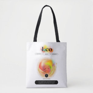 Modern Zodiac Sign Leo Quote Element Fire Tote Bag