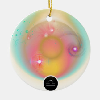 Modern Zodiac Sign Libra Quote Air Element Ceramic Ornament