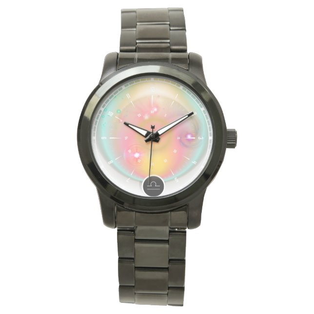 Modern Zodiac Sign Libra Quote Air Element Watch (Front)