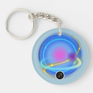 Modern Zodiac Sign Sagittarius Quote Element Fire Key Ring
