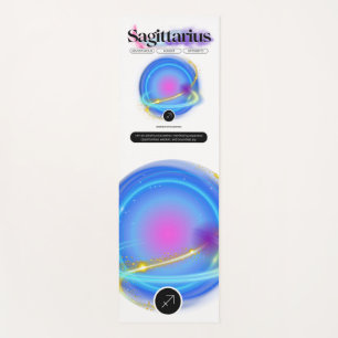 Modern Zodiac Sign Sagittarius Quote Element Fire Yoga Mat