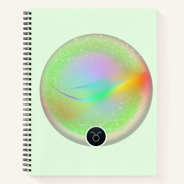 Modern Zodiac Sign Taurus Quote Earth Element Notebook (Front)