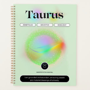 Modern Zodiac Sign Taurus Quote Earth Element Planner