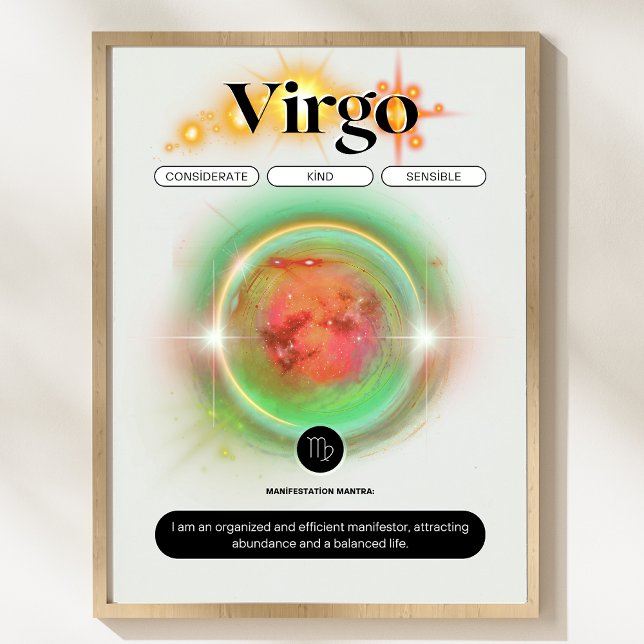 Modern Zodiac Sign Virgo Quote Earth Element (virgo Zodiac Sign Art - Earth Element)