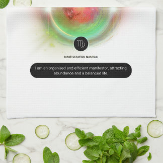 Modern Zodiac Sign Virgo Quote Earth Element Tea Towel