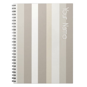Moderna Linear Alabaster & Bone Custom Notebook