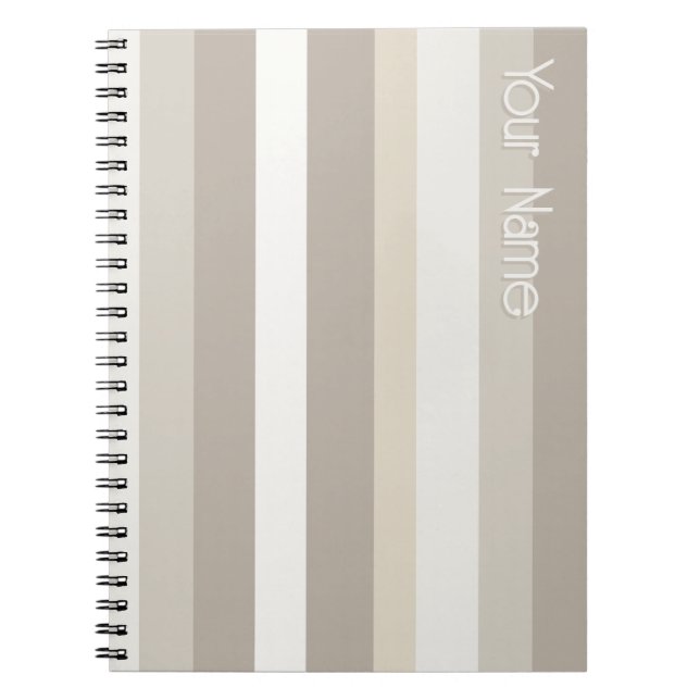 Moderna Linear | Alabaster & Bone Custom Notebook (Front)