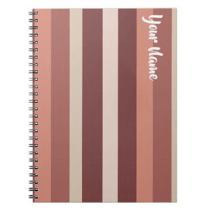 Moderna Linear Antique Rose & Copper Notebook