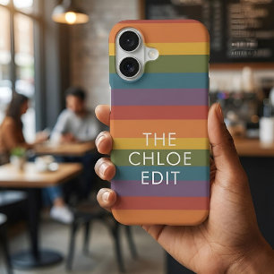 Moderna Linear MCM Rainbow Custom iPhone Case