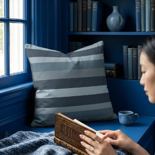 Moderna Linear   Slate & Nordic Sea Cushion