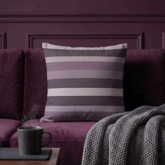 Moderna Linear | Thistle & Smoked Plum Cushion (Lifestyle Shot)