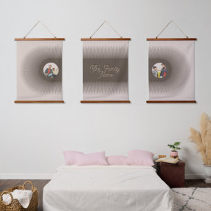 ModernAbstract Ripple Boho Personalized Hanging Tapestry