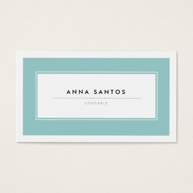 Modernas Tarjetas de Visita Azul (Front)