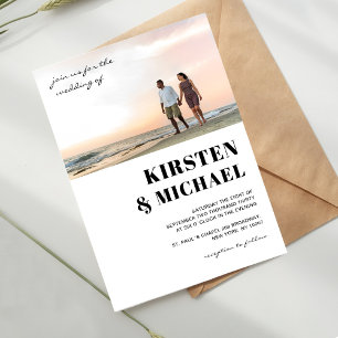 Moderne Foto Hochzeitskarte Einladung Invitation