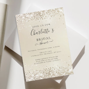Moderne Glitter Gold (Imitat) Bridal Shower  Invitation