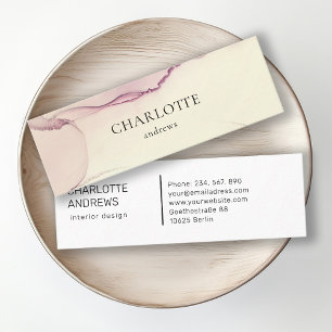 Moderne, minimale Salon-Visitenkarte, Aquarell Mini Business Card