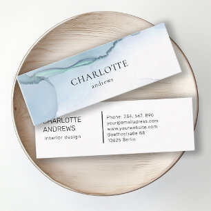 Moderne, minimale Salon-Visitenkarte, Aquarell Mini Business Card