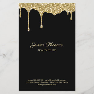 Moderner Glamour Gold-Gelb Schwarz Glitter Flyer