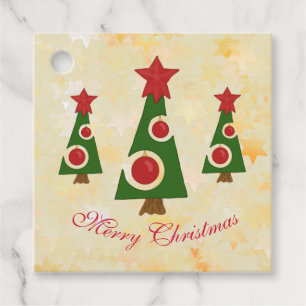 Moderner Tannenbaum Favour Tags