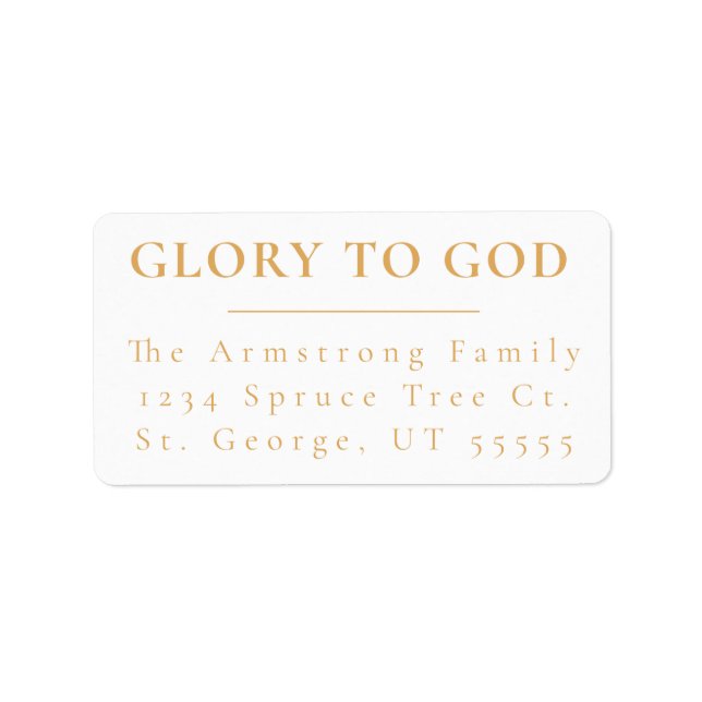 ModernGold Religious Christmas Return Address Label (Front)