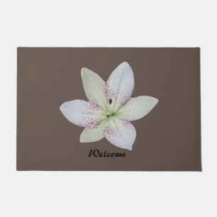 ModernGolden-rayed lily  Flower ,Personalised Text Doormat