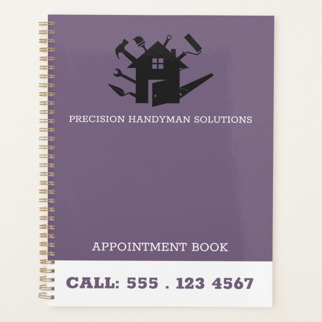 Modernhandyman construction customlogo Appointment Planner (Front)