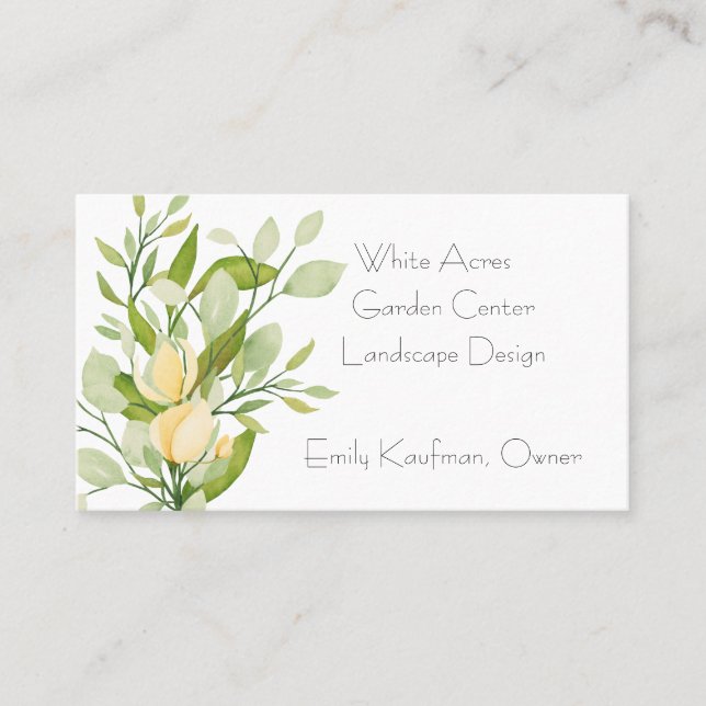 Modernised Floral Bouquet Business Card (Front)
