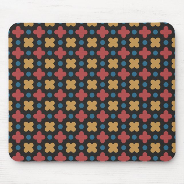 Modernised Retro Geometric Pattern for Mousepad (Front)