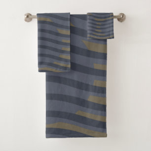 modernist abstract geometric  bath towel set