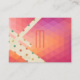 Modernist and Polka Dot Clash Business Card