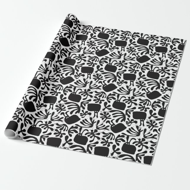Modernist Bunny Wrapping Paper (Unrolled)
