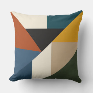 Modernist Geometric Color Block Cushion