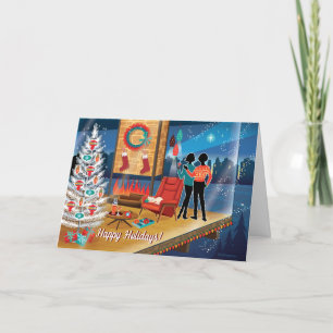 Modernist House Holiday Cards- Gay women/ Lesbians Card