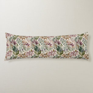 Modernist Leaf and Twig Garlands Body Cushion