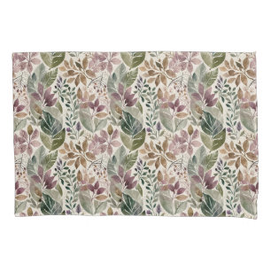 Modernist Leaf and Twig Garlands Pillowcase