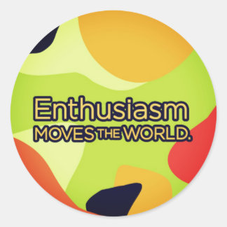 Modernist Organic Enthusiasm Classic Round Sticker
