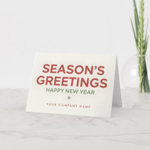 Modernist Retro Script Season’s Greetings Holiday Card