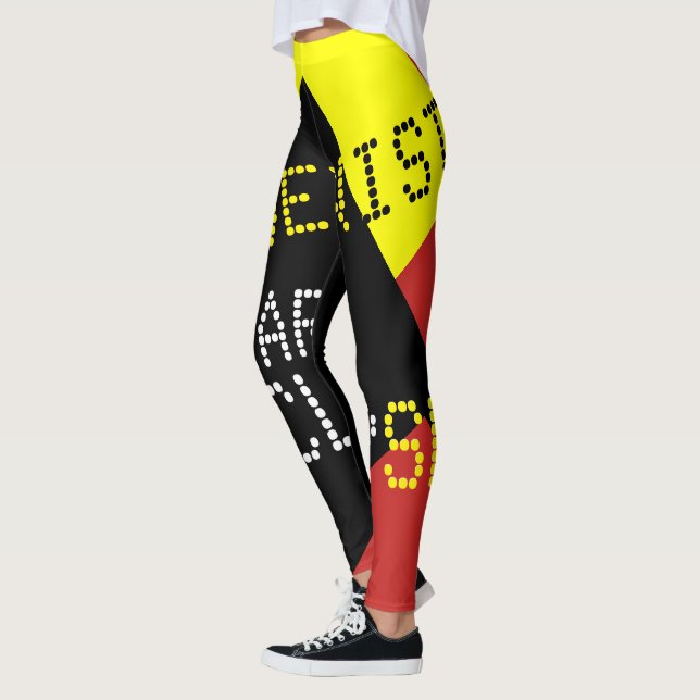 Modernist Solar Eclipse Funny customisable Leggings (Left)