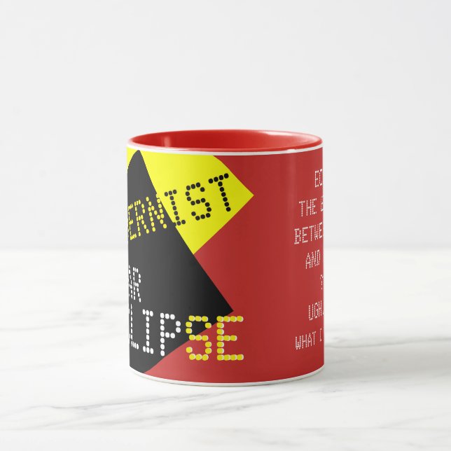 Modernist Solar Eclipse Funny customisable Mug (Center)