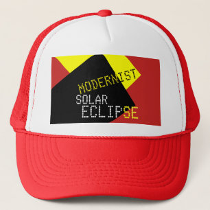 Modernist Solar Eclipse Funny customisable Trucker Hat